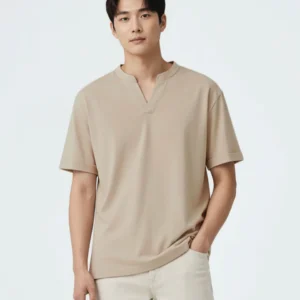 Men Mandarin Collar Tee